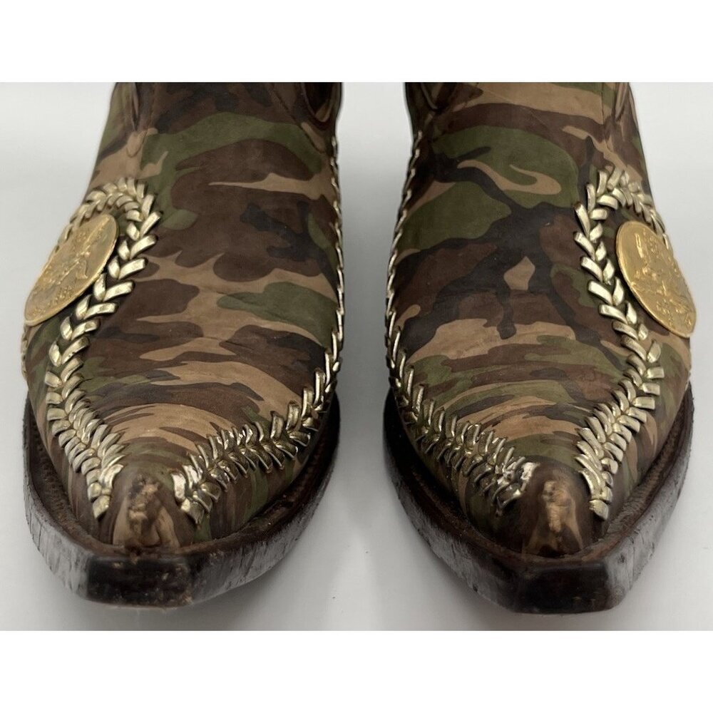 El General Camouflage Pointed Toe Western Cowboy Boots Size 25.5 Mexico / 6.5 US - Picture 4 of 14